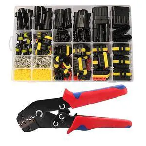 70 8pcs 1-6 Pins Hidden Waterproof Connectors 43 Sets Car Marine Seal Electrical Wire Connector Plug Truck Harness 30 0V 12A Kit(708pcs and pliers) 70 8pcs 1-6 Pins Hidden Waterproof Connectors 43 Sets Car Marine Seal Electrical Wire Connector Plug Truck Harness 30 0V 12A Kit(708pcs and pliers)