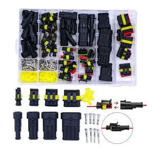 70 8pcs 1-6 Pins Hidden Waterproof Connectors 43 Sets Car Marine Seal Electrical Wire Connector Plug Truck Harness 30 0V 12A Kit(408pcs) 70 8pcs 1-6 Pins Hidden Waterproof Connectors 43 Sets Car Marine Seal Electrical Wire Connector Plug Truck Harness 30 0V 12A Kit(408pcs)