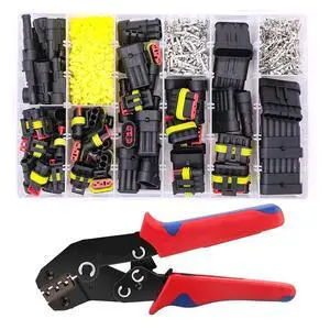 70 8pcs 1-6 Pins Hidden Waterproof Connectors 43 Sets Car Marine Seal Electrical Wire Connector Plug Truck Harness 30 0V 12A Kit(1004pcs and pliers) 70 8pcs 1-6 Pins Hidden Waterproof Connectors 43 Sets Car Marine Seal Electrical Wire Connector Plug Truck Harness 30 0V 12A Kit(1004pcs and pliers)