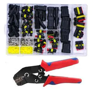 70 8pcs 1-6 Pins Hidden Waterproof Connectors 43 Sets Car Marine Seal Electrical Wire Connector Plug Truck Harness 30 0V 12A Kit(408pcs and pliers) 70 8pcs 1-6 Pins Hidden Waterproof Connectors 43 Sets Car Marine Seal Electrical Wire Connector Plug Truck Harness 30 0V 12A Kit(408pcs and pliers)