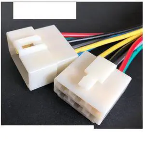 6.3mm 2/3 / 4/6 / 8/9-pin motorcycle harness connector automobile wire male and female plug socket kit wire length 15cm(6p strip line,5sets) 6.3mm 2/3 / 4/6 / 8/9-pin motorcycle harness connector automobile wire male and female plug socket kit wire length 15cm(6p strip line,5sets)