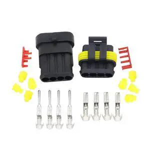 2-5sets Kit 2 Pin 1/2/3/4/5/6 Pins Way AMP Super seal Waterproof Electrical Wire Connectors Plug Compatible With car waterproof connector(4Pins,2Pcs) 2-5sets Kit 2 Pin 1/2/3/4/5/6 Pins Way AMP Super seal Waterproof Electrical Wire Connectors Plug Compatible With car waterproof connector(4Pins,2Pcs)