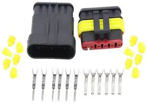 2-5sets Kit 2 Pin 1/2/3/4/5/6 Pins Way AMP Super seal Waterproof Electrical Wire Connectors Plug Compatible With car waterproof connector(6Pins,2Pcs) 2-5sets Kit 2 Pin 1/2/3/4/5/6 Pins Way AMP Super seal Waterproof Electrical Wire Connectors Plug Compatible With car waterproof connector(6Pins,2Pcs)