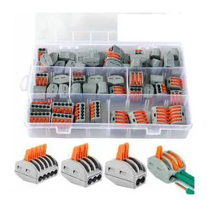 20/30/60pcs/Set Spring Lever Nut Terminal Blocks Reusable Electric Cable Connector Wire Home Tools of Insulating Solder(30pcs) 20/30/60pcs/Set Spring Lever Nut Terminal Blocks Reusable Electric Cable Connector Wire Home Tools of Insulating Solder(30pcs)
