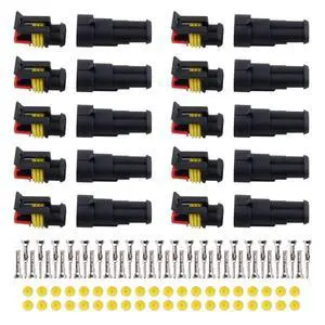 5 Kit bag 1 pin/2 pin/3 pin/4 pin/5 pin/6 pin waterproof electrical connector 1.5 mm series terminal waterproof(2P) 5 Kit bag 1 pin/2 pin/3 pin/4 pin/5 pin/6 pin waterproof electrical connector 1.5 mm series terminal waterproof(2P)