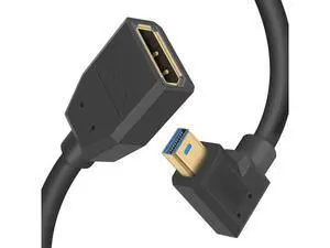 Displayport to Mini Displayport Extension Cable 1.4, 8k Mini DP to DP, Left Angled Mini Displayport Male to Displayport Female Extention Cable for Laptop PC TV Gaming Monitor. 1Ft/30cm Displayport to Mini Displayport Extension Cable 1.4, 8k Mini DP to DP, Left Angled Mini Displayport Male to Displayport Female Extention Cable for Laptop PC TV Gaming Monitor. 1Ft/30cm