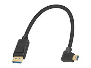 90 Degree Mini Displayport to Displayport Cable, Extreme Thin Right Angle Mini Dp Male to DP Male Cable with Gold-Plated for Gaming Monitor 1Ft 90 Degree Mini Displayport to Displayport Cable, Extreme Thin Right Angle Mini Dp Male to DP Male Cable with Gold-Plated for Gaming Monitor 1Ft