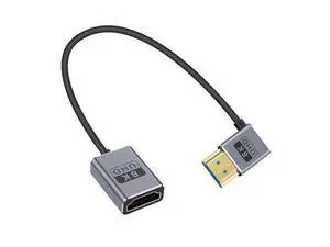 8K Coaxial Right Angle HDMI Extension Cable 1FT, Ultra Thin 90 Degree HDMI Male to Female Cable (48Gbps, 8K@60Hz, 4K@240Hz) Support Dynamic HDR, eARC, for GH5S, PS5, PC 8K Coaxial Right Angle HDMI Extension Cable 1FT, Ultra Thin 90 Degree HDMI Male to Female Cable (48Gbps, 8K@60Hz, 4K@240Hz) Support Dynamic HDR, eARC, for GH5S, PS5, PC
