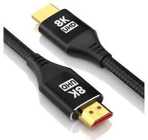 8K HDMI 2.1 Cable 23FT Kelink 48Gbps Ultra High Speed Black Braided HDMI Cord - Get 4k @ 120Hz On PS5 & Xbox Series X - Supports 8k @ 60Hz HDR eArc Dolby Vision & More 23 ft. 8K HDMI 2.1 Cable 23FT Kelink 48Gbps Ultra High Speed Black Braided HDMI Cord - Get 4k @ 120Hz On PS5 & Xbox Series X - Supports 8k @ 60Hz HDR eArc Dolby Vision & More 23 ft.