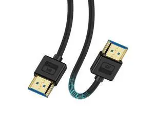 Ultra Soft Silicone Short HDMI Cable 3.3FT/1M, 8K Hyper Super Flexible Thin HDMI 2.1 Cable, High Speed Supports 3D, 8K@60Hz, ARC Type-A Male to Male for Camera, Monitor, PS5, Camcorder, Gimbal Ultra Soft Silicone Short HDMI Cable 3.3FT/1M, 8K Hyper Super Flexible Thin HDMI 2.1 Cable, High Speed Supports 3D, 8K@60Hz, ARC Type-A Male to Male for Camera, Monitor, PS5, Camcorder, Gimbal