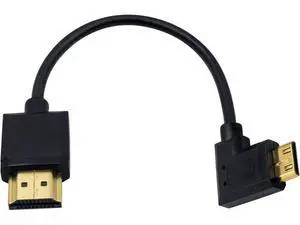Ultra-Thin Short 90 Degree HDMI to Mini HDMI Cable 6inch/15cm, Right Angle Mini HDMI Male to A Male Cable, Support 4K@60Hz Ultra HD, 1080p, 3D for Camera, Laptop, HDTV Ultra-Thin Short 90 Degree HDMI to Mini HDMI Cable 6inch/15cm, Right Angle Mini HDMI Male to A Male Cable, Support 4K@60Hz Ultra HD, 1080p, 3D for Camera, Laptop, HDTV