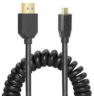 Micro HDMI to HDMI Cable Coiled 8K HDMI 2.1 Telescopic Cable High Speed Cable Support 120Hz 48Gbps Dynamic HDR for Digital Cameras (Straight) Micro HDMI to HDMI Cable Coiled 8K HDMI 2.1 Telescopic Cable High Speed Cable Support 120Hz 48Gbps Dynamic HDR for Digital Cameras (Straight)