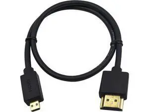 Micro HDMI to HDMI Cable 2FT/60cm, Extreme Slim Short HDMI to Micro HDMI Cable Support 18Gbps, High-Speed, 4K@60Hz, 2160p, 48-Bit Color, 3D for A6500, A7, Camera (Male to Male) 2 ft. Micro HDMI to HDMI Cable 2FT/60cm, Extreme Slim Short HDMI to Micro HDMI Cable Support 18Gbps, High-Speed, 4K@60Hz, 2160p, 48-Bit Color, 3D for A6500, A7, Camera (Male to Male) 2 ft.