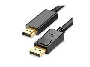 DisplayPort to HDMI 10 Feet Cable, Hannord DP to HDMI Male to Male Adapter 1080P HD Gold-Plated Cord Compatible with HP, and Other Brand DisplayPort to HDMI 10 Feet Cable, Hannord DP to HDMI Male to Male Adapter 1080P HD Gold-Plated Cord Compatible with HP, and Other Brand