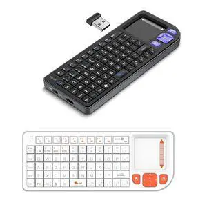 2 Pack Mini Wireless Keyboard - Black + White, Ultra-Slim Rechargeable Combo for Laptop, PC, Smart TV, Office & Home 2 Pack Mini Wireless Keyboard - Black + White, Ultra-Slim Rechargeable Combo for Laptop, PC, Smart TV, Office & Home