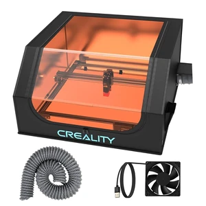 Creality Laser Engraver Enclosure, Isolate Smoke Laser Cutting Machine Protective Cover, Against Odor and Noise Enclosure with Vent for Creality, xTool and Other Laser Engraver, 27.5x28.3x15.7 inch Creality Laser Engraver Enclosure, Isolate Smoke Laser Cutting Machine Protective Cover, Against Odor and Noise Enclosure with Vent for Creality, xTool and Other Laser Engraver, 27.5x28.3x15.7 inch