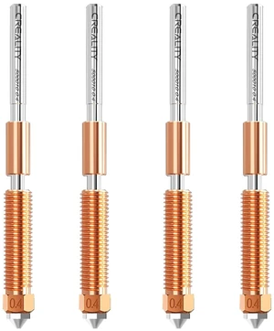 Creality Official K1 SE/K2 SE Nozzle 0.4mm, 4PCS Quick-Swap 3D Printer Nozzle Copper Alloy and Hardened Steel Nozzle with Titanium Alloy Heat Break for K1C, K1, K1 Max, Ender 3 V3 SE, Ender 3 V3 KE Creality Official K1 SE/K2 SE Nozzle 0.4mm, 4PCS Quick-Swap 3D Printer Nozzle Copper Alloy and Hardened Steel Nozzle with Titanium Alloy Heat Break for K1C, K1, K1 Max, Ender 3 V3 SE, Ender 3 V3 KE