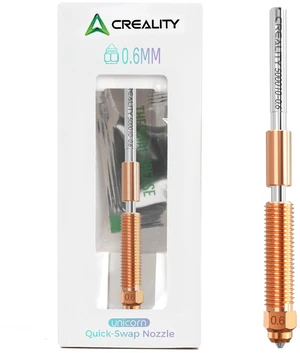 Creality Official K1C/K1 SE Nozzle, 0.6mm 1 PCS Quick-Swap 3D Printer K2 SE Nozzle, Copper Alloy and Hardened Steel with Titanium Alloy Heat Break for K1C, K1 SE, K2SE, Ender 3 V3, Ender 3 V3 Plus Creality Official K1C/K1 SE Nozzle, 0.6mm 1 PCS Quick-Swap 3D Printer K2 SE Nozzle, Copper Alloy and Hardened Steel with Titanium Alloy Heat Break for K1C, K1 SE, K2SE, Ender 3 V3, Ender 3 V3 Plus