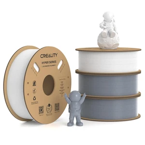 Creality Hyper PLA Filament 1.75mm, 30-600mm/s High Speed 3D Printer Filament, Dimensional Accuracy +/-0.02mm, Fit Most FDM 3D Printers, 4 Pack 1kg Spool(2.2lbs), White & Grey Creality Hyper PLA Filament 1.75mm, 30-600mm/s High Speed 3D Printer Filament, Dimensional Accuracy +/-0.02mm, Fit Most FDM 3D Printers, 4 Pack 1kg Spool(2.2lbs), White & Grey