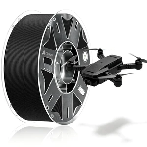 Official Creality PPA-CF RFID 1.75mm Filament, 15% Carbon Fiber, Black, Reinforced Nylon, Heat-Resistant, Low Warpage, High-Performance 1kg(2.2lbs)/Spool Accuracy +/-0.02mm for Most FDM 3D Printers Official Creality PPA-CF RFID 1.75mm Filament, 15% Carbon Fiber, Black, Reinforced Nylon, Heat-Resistant, Low Warpage, High-Performance 1kg(2.2lbs)/Spool Accuracy +/-0.02mm for Most FDM 3D Printers