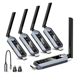 Wireless HDMI Transmitter and Receiver 656FT with LED Screen, Up to 6 RXs, Heat-Control, Plug & Play Wireless HDMI Extender Kit 4K Decode to Monitor from PC/Projector/TV Box(1TX+4RX) Wireless HDMI Transmitter and Receiver 656FT with LED Screen, Up to 6 RXs, Heat-Control, Plug & Play Wireless HDMI Extender Kit 4K Decode to Monitor from PC/Projector/TV Box(1TX+4RX)