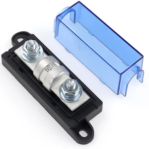 150V 200A Class T Fuse Block with Cover, Maximum Interruption Current 10,000 Amperes, Class T Fuse Holder 200A for Inverters,Car Audio Systems 150V 200A Class T Fuse Block with Cover, Maximum Interruption Current 10,000 Amperes, Class T Fuse Holder 200A for Inverters,Car Audio Systems