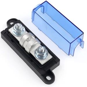 150V 400A Class T Fuse Block with Cover, Maximum Interruption Current 10,000 Amperes, Class T Fuse Holder 400A for Inverters,Car Audio Systems 150V 400A Class T Fuse Block with Cover, Maximum Interruption Current 10,000 Amperes, Class T Fuse Holder 400A for Inverters,Car Audio Systems