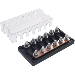 6-way ANM MEGA Fuse Holder, Compatible with MEGA ANM Fuse, 32V DC, 300 Amp 6-way ANM MEGA Fuse Holder, Compatible with MEGA ANM Fuse, 32V DC, 300 Amp