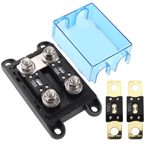 2-Way AMG Mega Fuse Holder Kit, Includes 2 Pcs 100A and 2 Pcs 120A ANM Fuse for Cars 2-Way AMG Mega Fuse Holder Kit, Includes 2 Pcs 100A and 2 Pcs 120A ANM Fuse for Cars