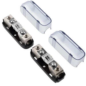 80Amp in-line Mini ANL Fuse Holder with Cover, 1 X 4/8 Gauge Input & Output Midi Fuse Holder for Automotive, Marine, RVs Audio Systems(Pack of 2) 80Amp in-line Mini ANL Fuse Holder with Cover, 1 X 4/8 Gauge Input & Output Midi Fuse Holder for Automotive, Marine, RVs Audio Systems(Pack of 2)