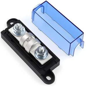 150V 80A Class T Fuse Block with Cover, Maximum Interruption Current 10,000 Amperes, Class T Fuse Holder 80A for Inverters,Car Audio Systems 150V 80A Class T Fuse Block with Cover, Maximum Interruption Current 10,000 Amperes, Class T Fuse Holder 80A for Inverters,Car Audio Systems