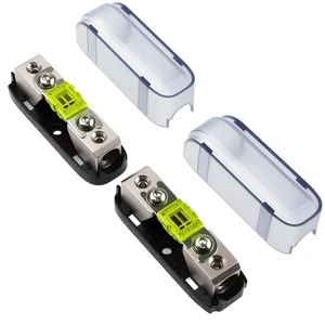 100Amp in-line Mini ANL Fuse Holder with Cover, 1 X 4/8 Gauge Input & Output Midi Fuse Holder for Automotive, Marine, RVs Audio Systems(Pack of 2) 100Amp in-line Mini ANL Fuse Holder with Cover, 1 X 4/8 Gauge Input & Output Midi Fuse Holder for Automotive, Marine, RVs Audio Systems(Pack of 2)