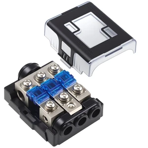 0/4 Gauge AWG Inline ANL Fuse Holder with 60Amp Fuse for Car Audio, Trucks, Boats-1 Way in 3 Way Out 0/4 Gauge AWG Inline ANL Fuse Holder with 60Amp Fuse for Car Audio, Trucks, Boats-1 Way in 3 Way Out