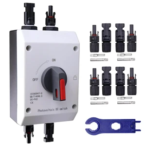 Solar Panel Disconnect Switch PV Isolator IP66 32Amp DC Isolator Switch with Solar Connector for Solar Power System,RV, Boats Solar Panel Disconnect Switch PV Isolator IP66 32Amp DC Isolator Switch with Solar Connector for Solar Power System,RV, Boats
