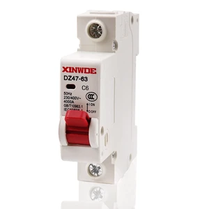 AC Miniature Circuit Breaker 6A 230V/400V 1 Pole DZ47-63 AC Miniature Circuit Breaker 6A 230V/400V 1 Pole DZ47-63