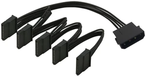 IDE to SATA Power Splitter Cable - LP4 4 Pin Male to 5 SATA Female Power Extension Hard Drive Cable for HDD, SSD and Optical Drives IDE to SATA Power Splitter Cable - LP4 4 Pin Male to 5 SATA Female Power Extension Hard Drive Cable for HDD, SSD and Optical Drives