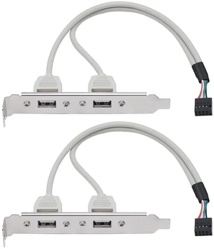 2 Pack Motherboard 2 Ports USB 2.0 Rear Panel Expansion Bracket to IDC 9 Pin Cable 9-Pin Female to Dual USB A Female with PCI Slot Cover Dust Filter 30CM/11.8Inch 2 Pack Motherboard 2 Ports USB 2.0 Rear Panel Expansion Bracket to IDC 9 Pin Cable 9-Pin Female to Dual USB A Female with PCI Slot Cover Dust Filter 30CM/11.8Inch