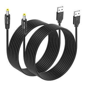 2 Pack 5V USB to DC 4.0x1.7mm Power Cord 4.0mm x 1.7mm Barrel Jack Charging Cable for Mini Fans, LED Lights and Low Power Devices (3M/9.8Ft) 2 Pack 5V USB to DC 4.0x1.7mm Power Cord 4.0mm x 1.7mm Barrel Jack Charging Cable for Mini Fans, LED Lights and Low Power Devices (3M/9.8Ft)