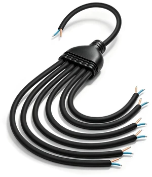 2 Wire Splitter Pigtail Cable for LED Strip,17AWG 6A 300V(1 to 6)