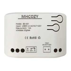 Smart Home Dry Contact Zigbee Relay Switch, Remote Control Zigbee Switch for Light Garage Door, Compatible with Alexa Google Home,Zigbee hub Needed (1CH) Smart Home Dry Contact Zigbee Relay Switch, Remote Control Zigbee Switch for Light Garage Door, Compatible with Alexa Google Home,Zigbee hub Needed (1CH)