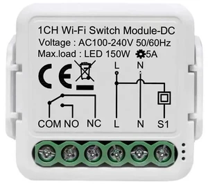 Tuya Smart Life app Dry Contact WiFi Relay Switch Module,AC 100-240V,Compatible with Alexa Google Home Tuya Smart Life app Dry Contact WiFi Relay Switch Module,AC 100-240V,Compatible with Alexa Google Home