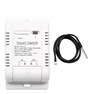 WiFi Temperature Controller Sensor Module, Tuya app Wireless Remote 16A Smart Switch with Energy Consumption Monitoring,Compatible with Alexa Google WiFi Temperature Controller Sensor Module, Tuya app Wireless Remote 16A Smart Switch with Energy Consumption Monitoring,Compatible with Alexa Google