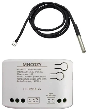 Tuya app WiFi Temperature Controller,1 Channel 110v 10A Dry Contact Relay Switch,Compatible with Alexa Google Home, TYTHWB1CH Tuya app WiFi Temperature Controller,1 Channel 110v 10A Dry Contact Relay Switch,Compatible with Alexa Google Home, TYTHWB1CH