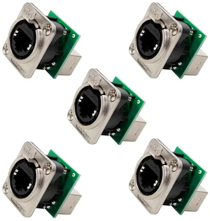 D R Series RJ45 NE8FDP Panel-Mount Connector (N8FDP_5Pack) D R Series RJ45 NE8FDP Panel-Mount Connector (N8FDP_5Pack)
