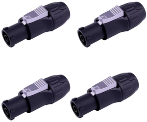 IP65 PowerCon True Outdoor Waterproof Power Connector 20A 250V Black Heavy Duty Reliable Electrical Connection for DJ Equipment Stage Lighting Sound Systems (SAC3FX_4PCS_Black) IP65 PowerCon True Outdoor Waterproof Power Connector 20A 250V Black Heavy Duty Reliable Electrical Connection for DJ Equipment Stage Lighting Sound Systems (SAC3FX_4PCS_Black)