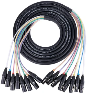 8 Channel Professional Multi-Media Snake Cable 8 Pairs Male to Female 3 Pin XLR Balanced Audio Extension Cable (15Feet) 8 Channel Professional Multi-Media Snake Cable 8 Pairs Male to Female 3 Pin XLR Balanced Audio Extension Cable (15Feet)