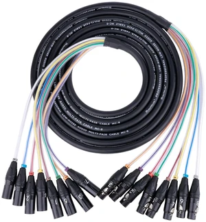 8 Channel Professional Multi-Media Snake Cable 8 Pairs Male to Female 3 Pin XLR Balanced Audio Extension Cable (10Feet) 8 Channel Professional Multi-Media Snake Cable 8 Pairs Male to Female 3 Pin XLR Balanced Audio Extension Cable (10Feet)
