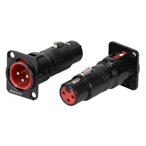 1PCS 3-Pin D-Shape XLR Male to Female Panel Mount Connector, Panel-Mount Audio Feed-Through Adapter for Microphone, Audio Rack, Stage Box and Patch Panel 1PCS 3-Pin D-Shape XLR Male to Female Panel Mount Connector, Panel-Mount Audio Feed-Through Adapter for Microphone, Audio Rack, Stage Box and Patch Panel
