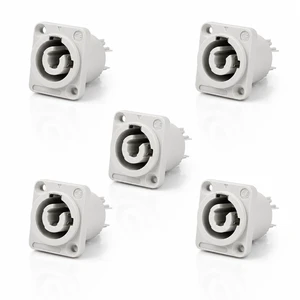3 PIN AC Powercon Connector Male Plug 20A/250V for Stage Light LED Screen White Output Socket Compatible with NAC3FCA, NAC3FCB, NAC3MA-1, NAC3MPB-1 Connector.White_Socket_5 Pcs 3 PIN AC Powercon Connector Male Plug 20A/250V for Stage Light LED Screen White Output Socket Compatible with NAC3FCA, NAC3FCB, NAC3MA-1, NAC3MPB-1 Connector.White_Socket_5 Pcs