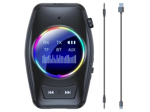 Bluetooth 5.4 Audio Adapter, 2-in-1 Transmitter & Receiver with TF Card & Voice Call Support 300mAh Battery, 10m Range, AUX to Wireless for TV/Car/PC Plug & Play Bluetooth 5.4 Audio Adapter, 2-in-1 Transmitter & Receiver with TF Card & Voice Call Support 300mAh Battery, 10m Range, AUX to Wireless for TV/Car/PC Plug & Play